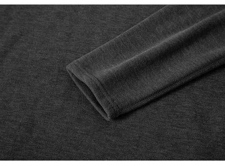 Men's Mock Neck Fleece Thermal Underwear Set