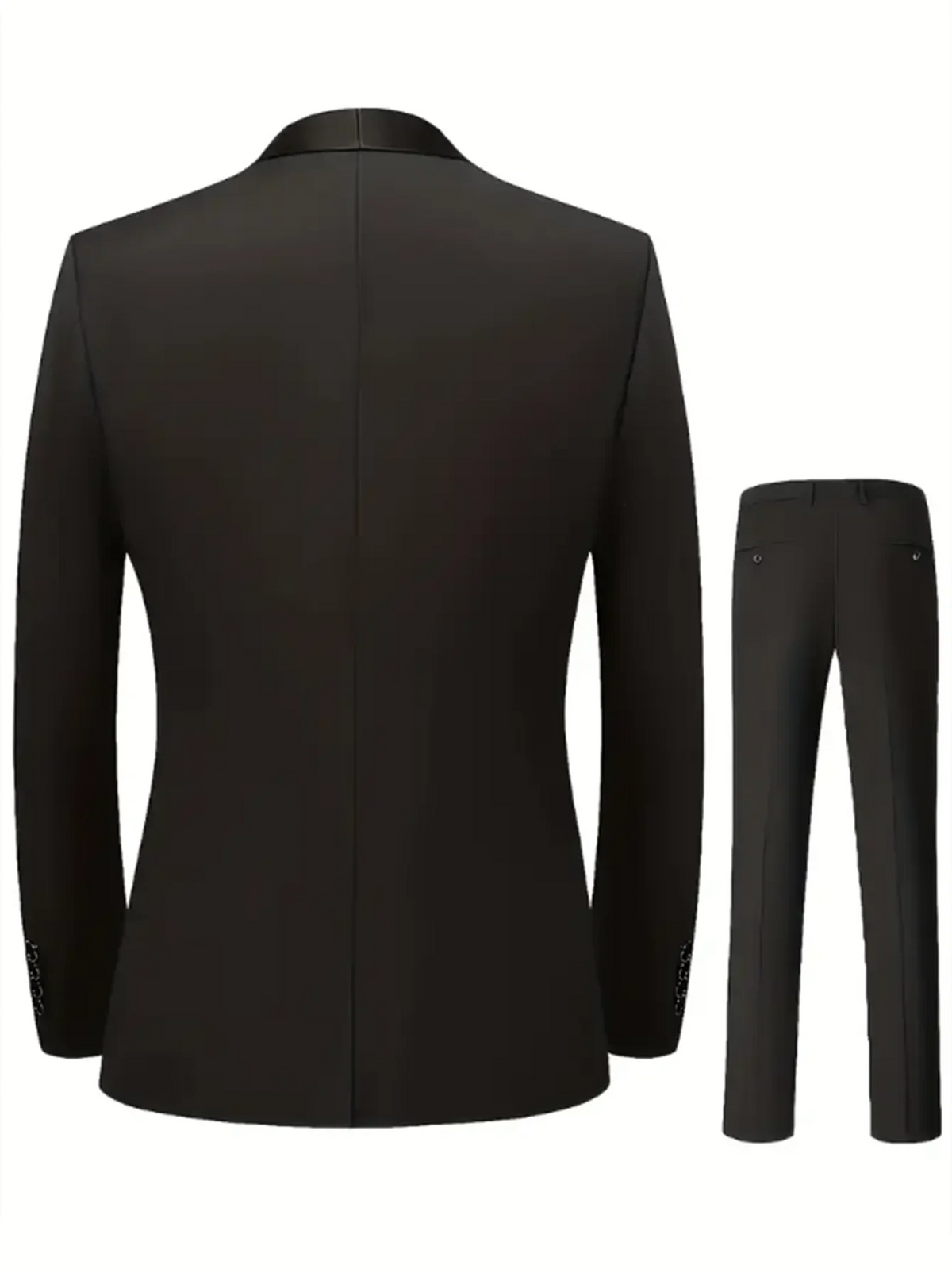 Men’s Elegant Slim Fit Tuxedo Suit Set – Classic Black Formal Suit for Weddings, Business, Parties & Special Occasions