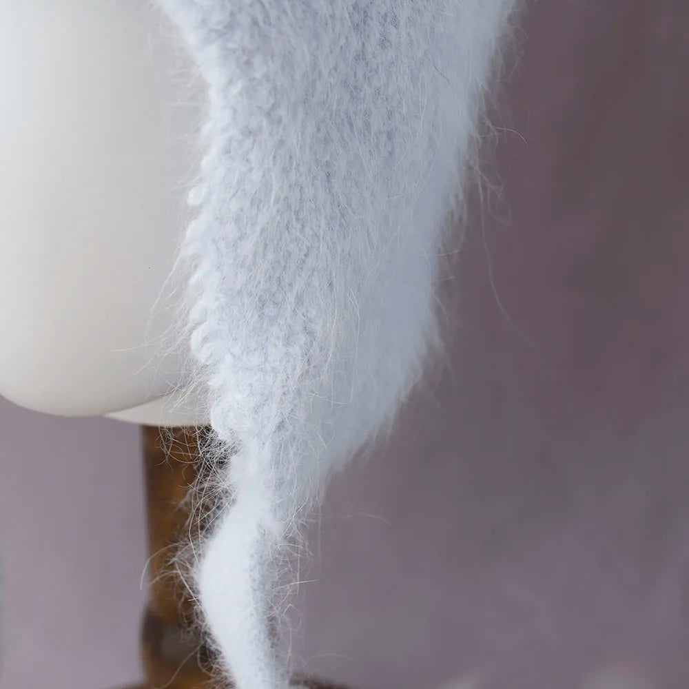 2025 NEW Winter Hat Real Rabbit Fur Winter Hats For Women Fashion Warm Hats Upgrade thickened extended Pullover scarf hat