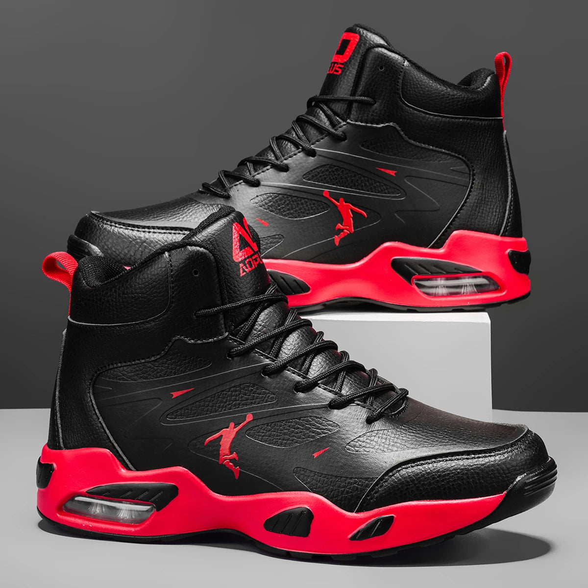Fashion High-Top Basketball Shoes for Men Women Comfortable Leather Outdoor Training Athletic Sneakers Free Shipping