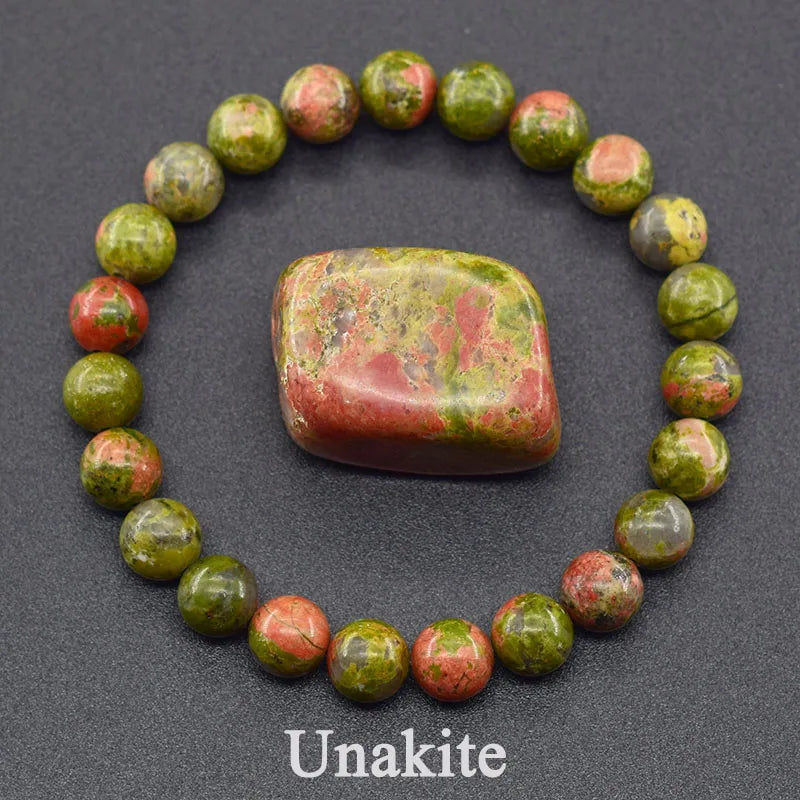 Indian Agate Bead Bracelet for Women – Natural Colorful Crystal Stone Strand Bracelet, Energy-Inspired Yoga Jewelry Gift
