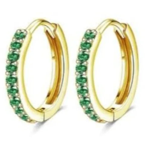 14K Gold-Plated Stainless Steel Classic Stud Earrings