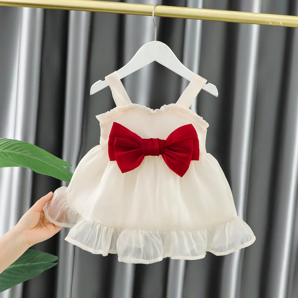 Girls Sweet Bow Summer Princess Dress