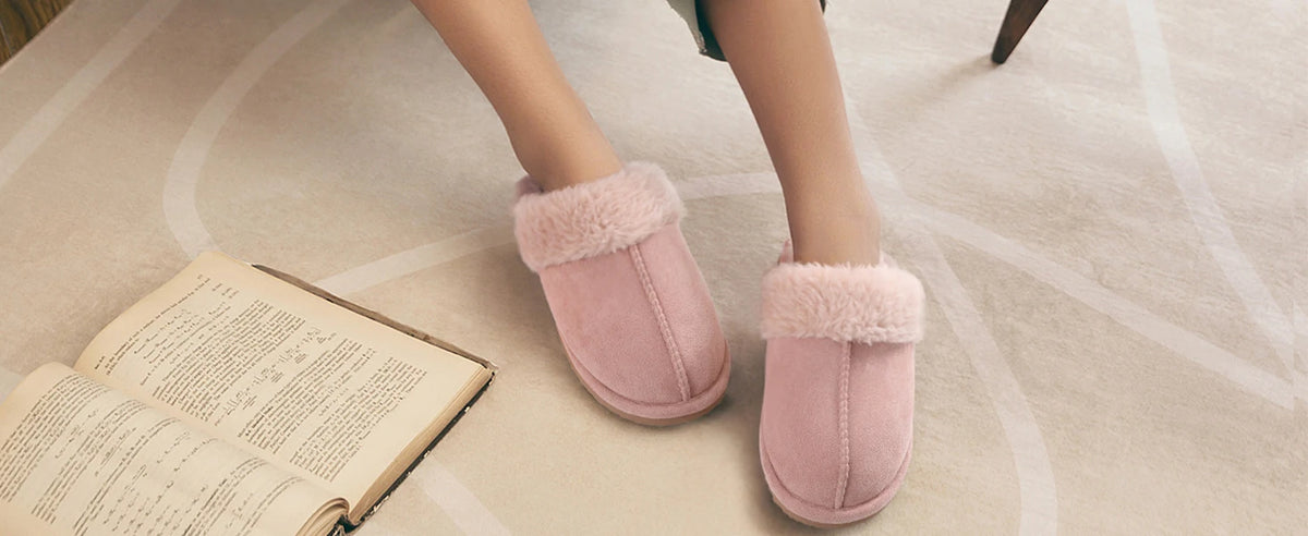 Kidmi Warm Fluffy Women Slippers Classic Brand Fuzzy House Slippers Indoor Soft Memory Foam Slippers Outdoor Antiskid Slippers