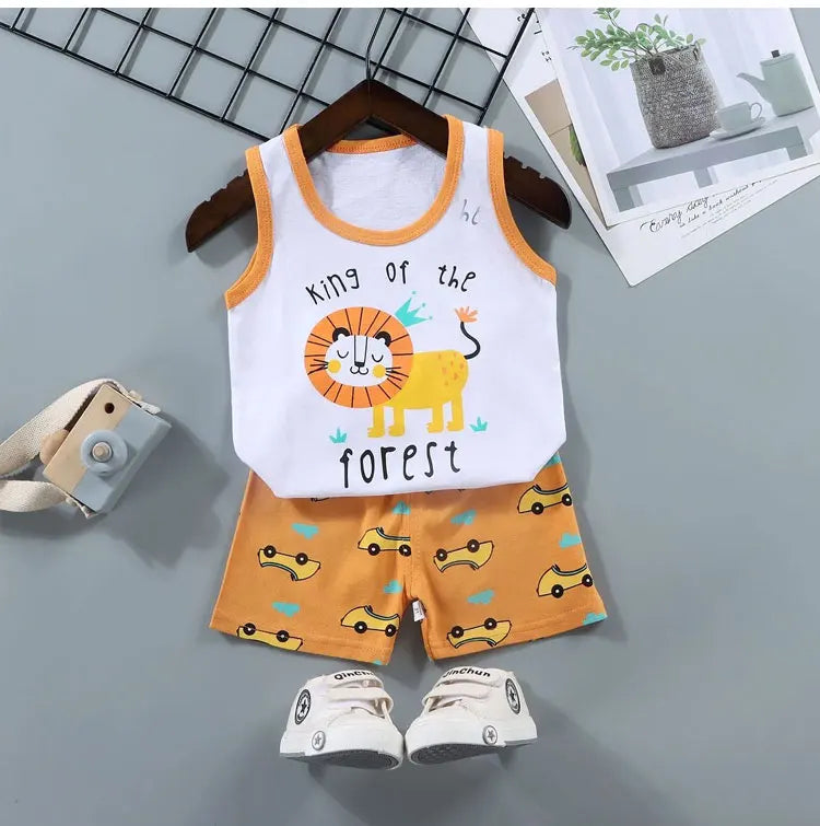 Kids’ Cotton Tank Top & Shorts Set