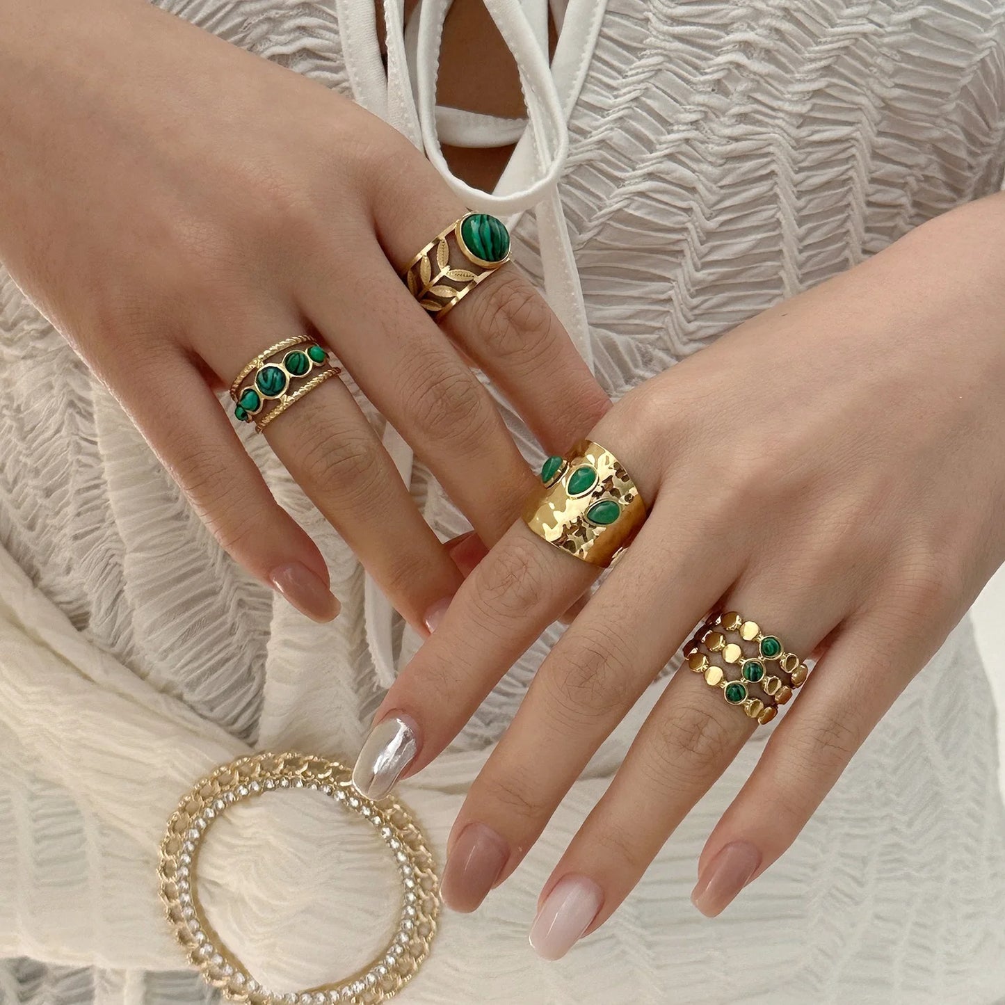 Women’s Stainless Steel Irregular Punk Statement Ring