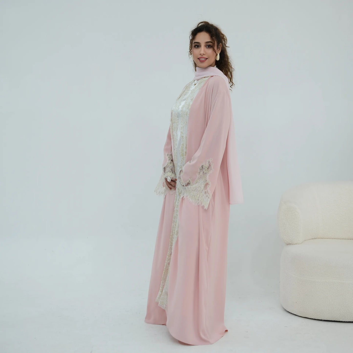Luxury Floral Lace Abaya