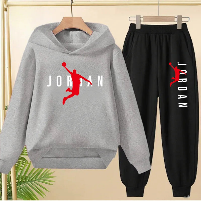 Kids 2-Piece Hoodie and Pants Tracksuit Set (Ages 2-13)
