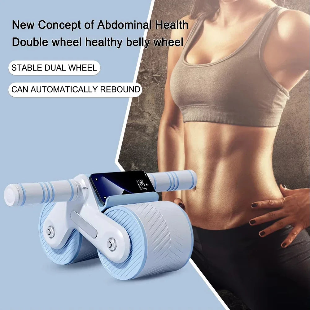 Auto-Rebound Double Wheel Ab Roller
