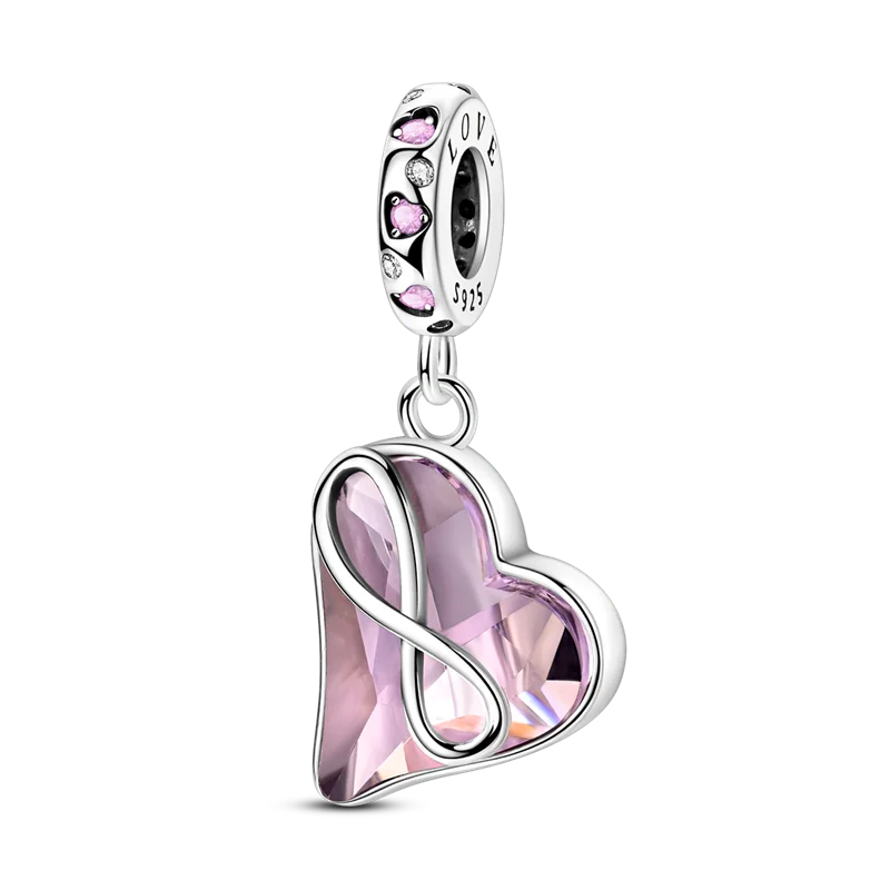 925 Sterling Silver Pink Ballet Girl Bow Pendant Charm Bead for Women – Elegant DIY Jewelry Making Charm for Bracelets & Necklaces
