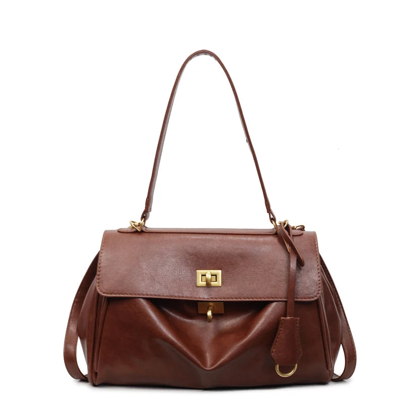 Women’s Vintage PU Flap Shoulder & Crossbody Bag
