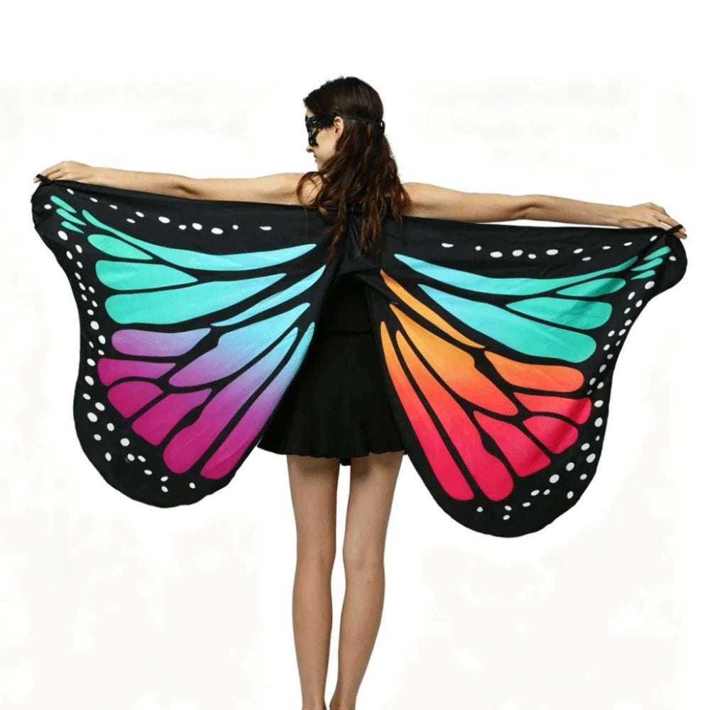 Rainbow Butterfly Fairy Wing Cape