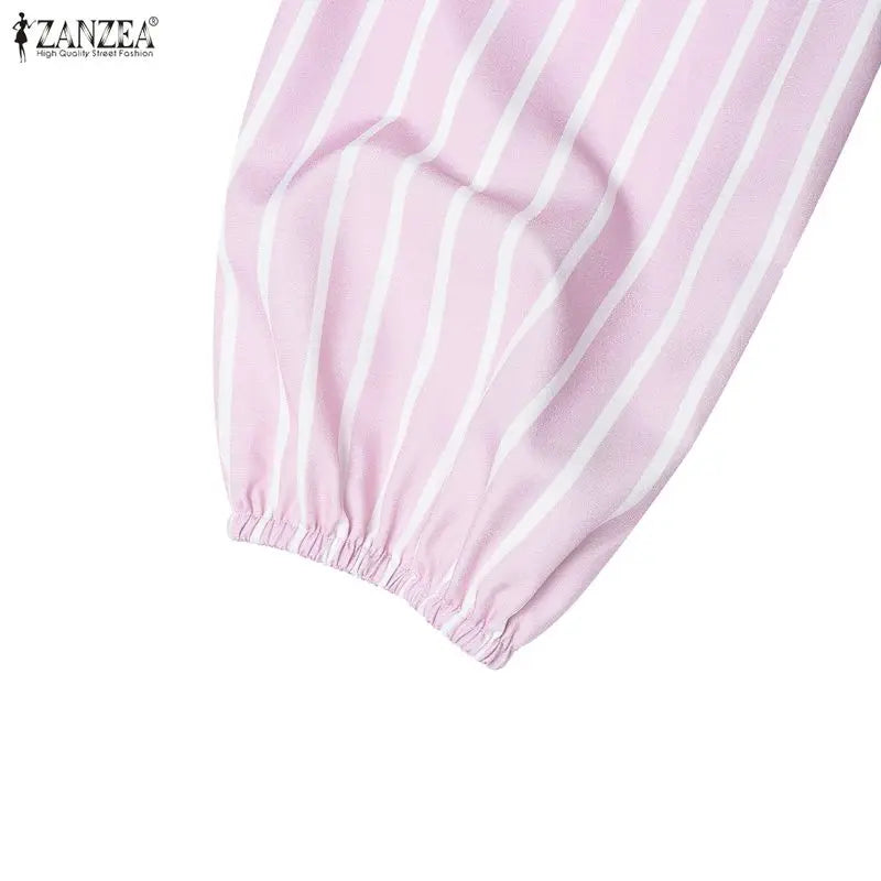 Elegant Striped Ramadan Maxi Dress