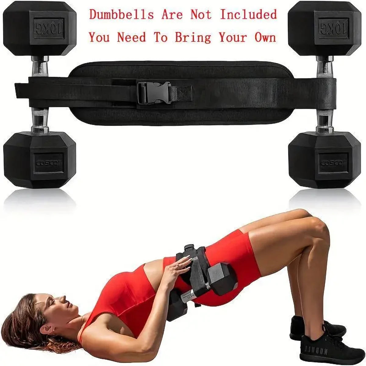 Adjustable Weighted Waist & Hip Training Belt – Home Gym Fitness Equipment for Dumbbell Workouts, Glute Exercises & Lower Body Strength Training