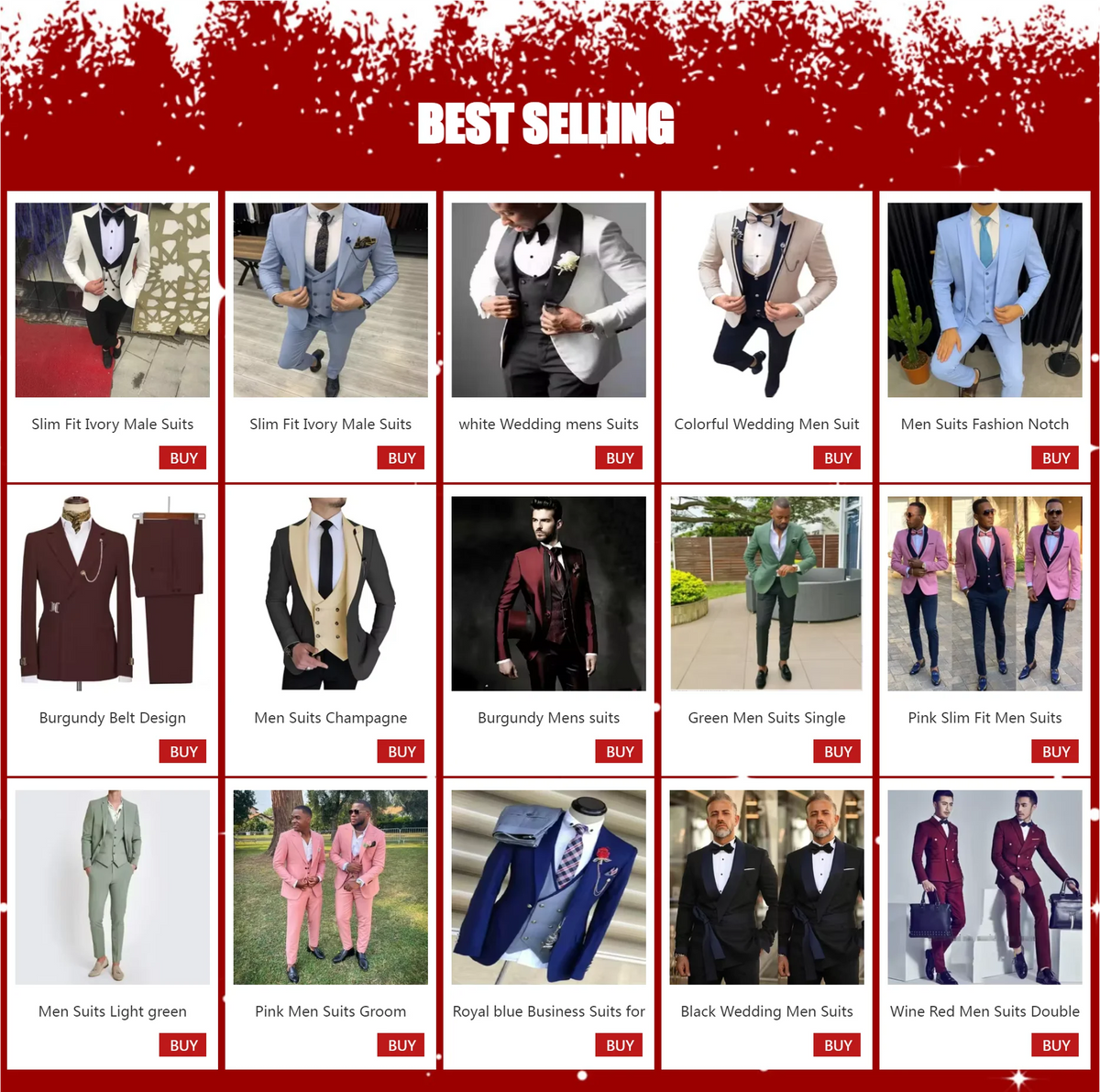 Beige Men  Suit Slim Fit Wedding Groom Tuxedos Groomsmen Suits Male Fashion Smoking Costume Homme 2 Pieces (Blazer+Pants)