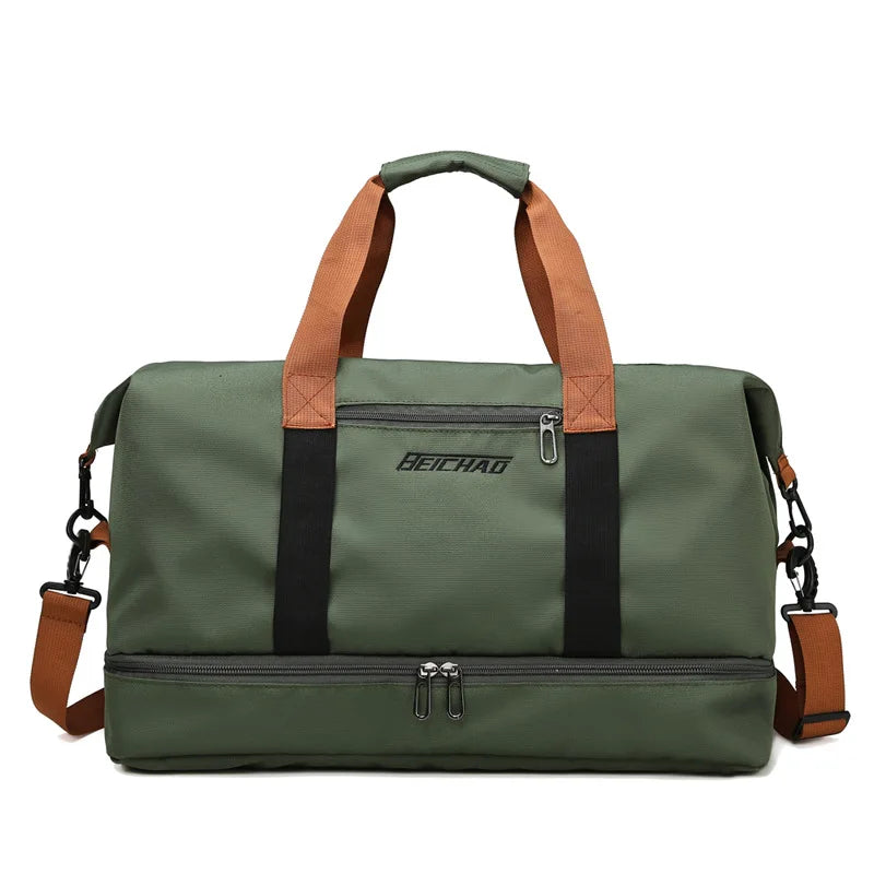 Travel Gym Duffle Bag – Portable Carry-On Weekender Shoulder & Crossbody Bag for Fitness, Sports and Short Trips
