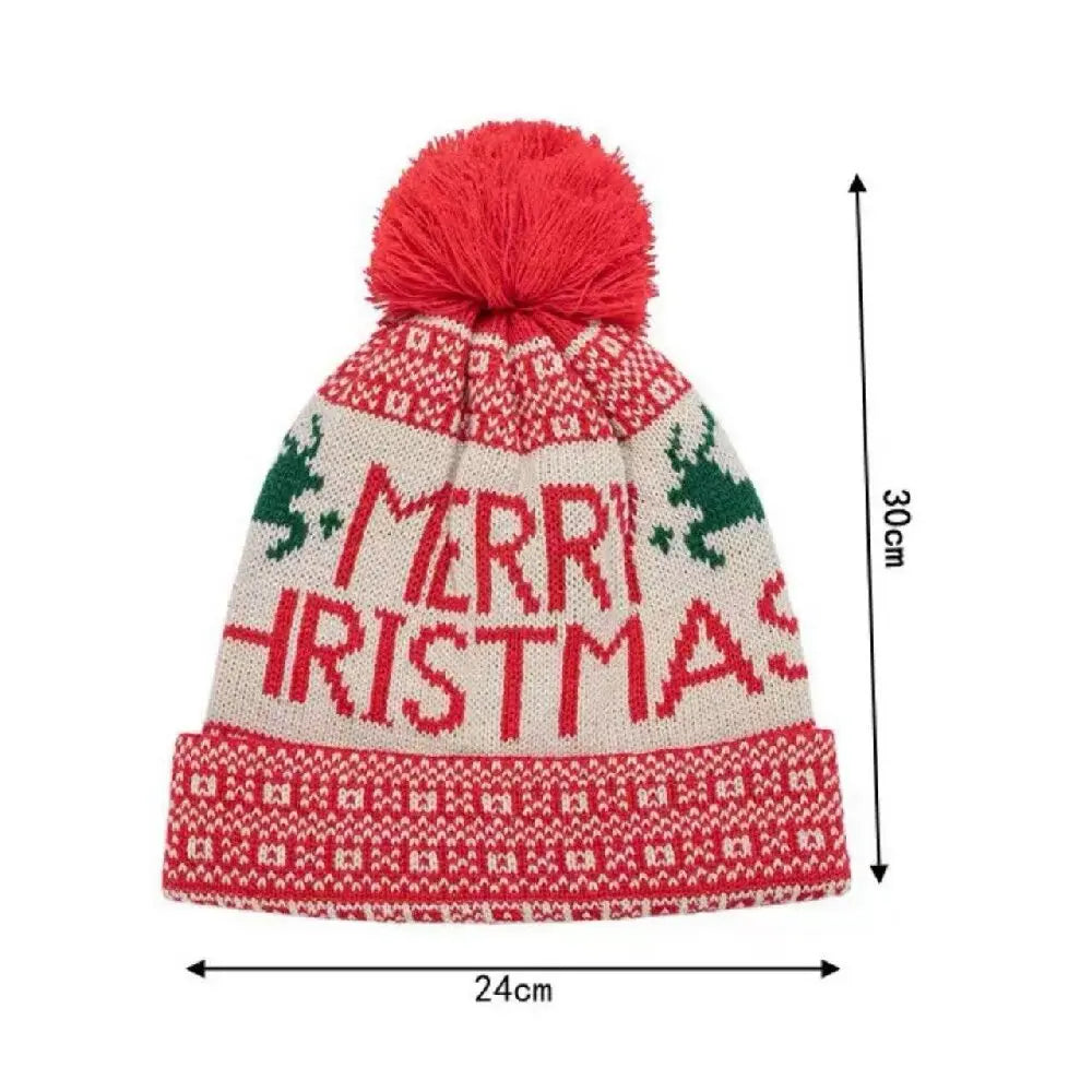 New Winter Warm Snowflake Pompom Knitted Wool Hats Fashion for Women Men Lover Couple Chirstmas Beanies Valentine's Day Gift Cap