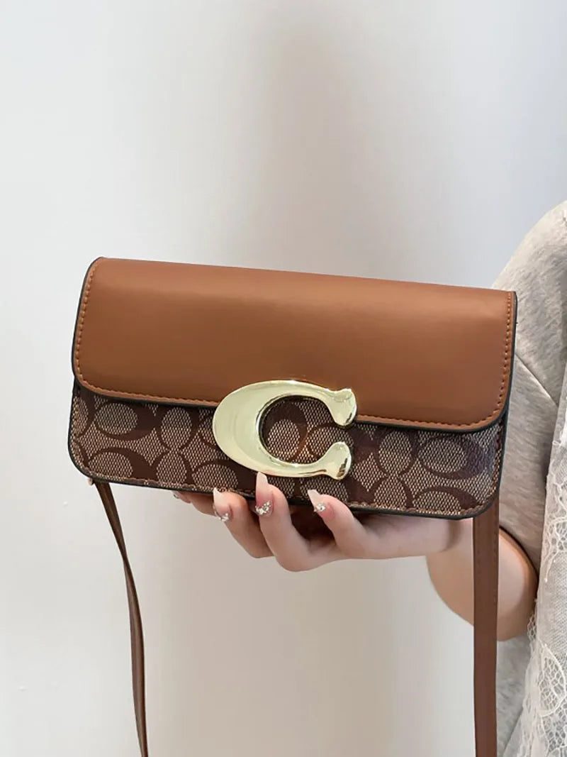 Women’s New Versatile Small Square Bag, Fashionable Retro Tofu Shoulder & Crossbody Messenger Bag, High-Grade Textured Handbag