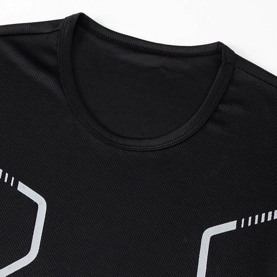 Men’s Quick-Dry Printed Sports T-Shirt