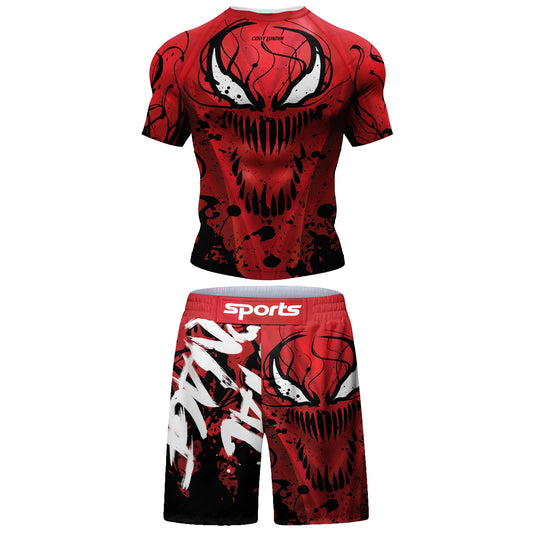 Men’s BJJ Compression Rash Guard & Shorts Set