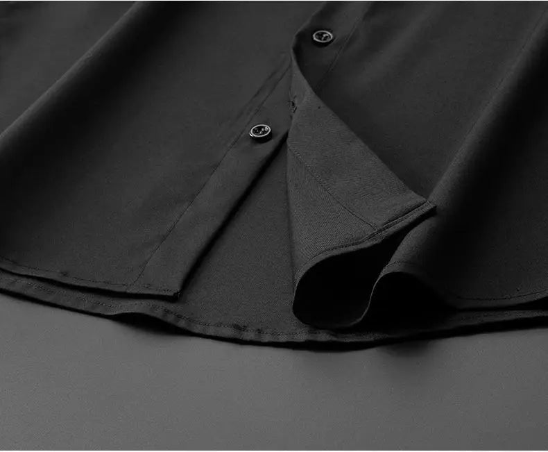 Japanese Style Light Luxury Summer Men's Square Collar Embroid Single Breasted Fashion Casual Long Sleeve Loose Shirts Tops