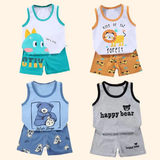 Kids’ Cotton Tank Top & Shorts Set