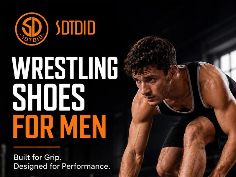 New Men's Large Wrestling Shoes Mesh Breathable Boxing Shoes Anti Slip Wear Resistant Sneaker Fashionable Casual High Sport Shoe