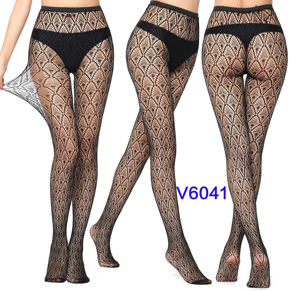Women’s Sheer Geometric Pattern Tights