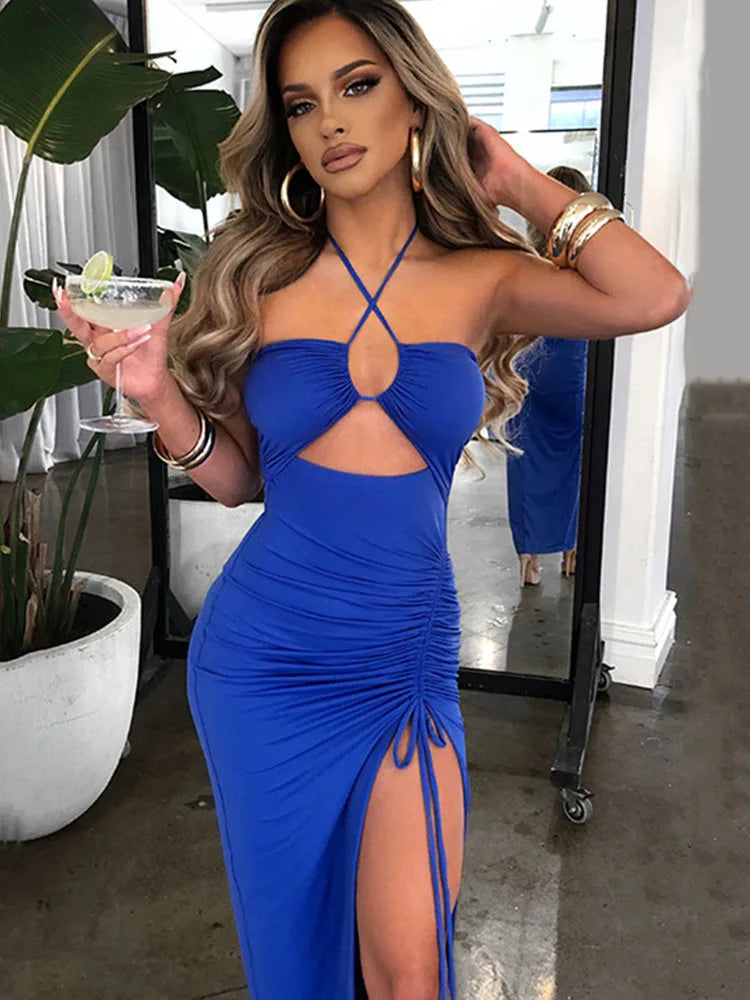 Backless Bodycon Midi Dress