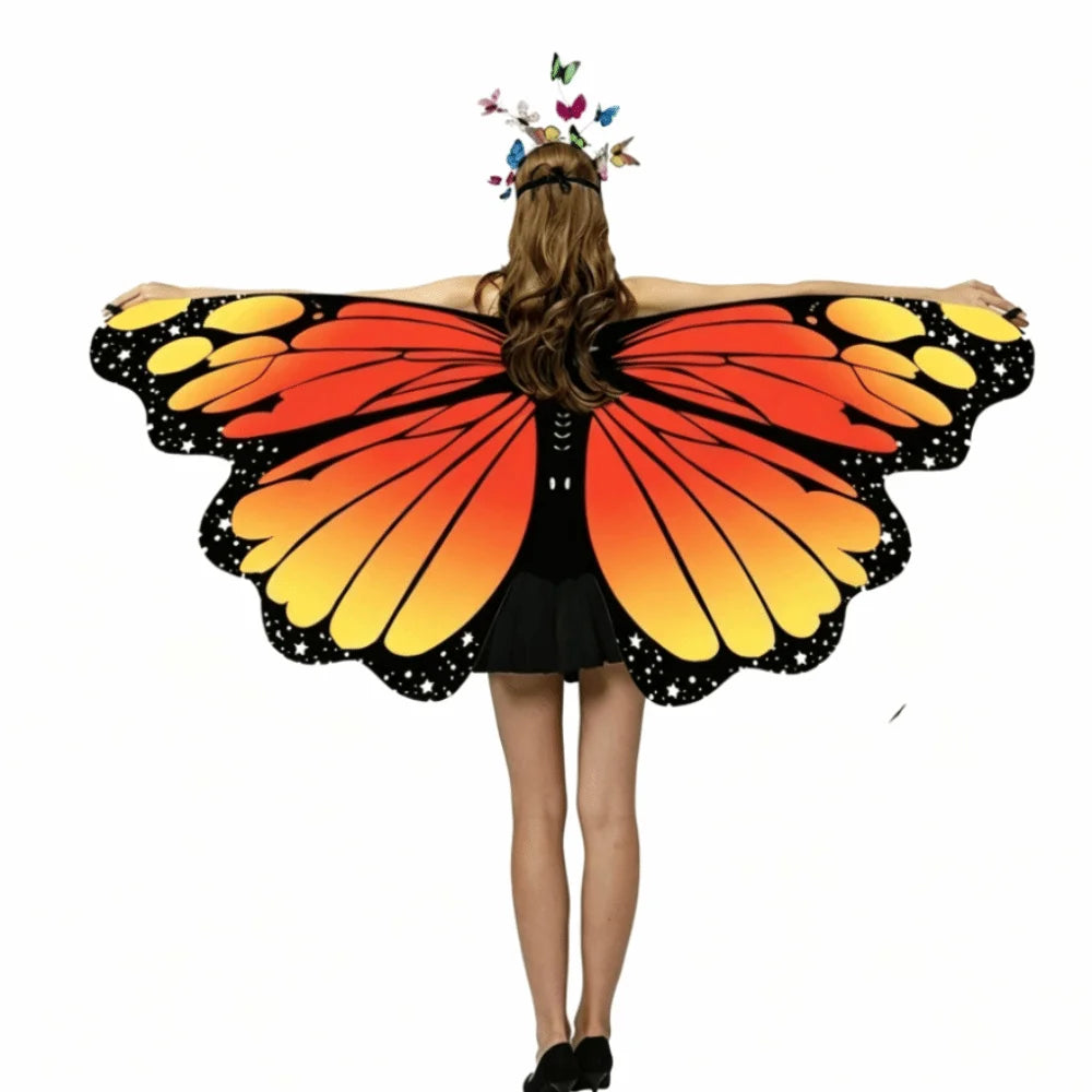 Rainbow Butterfly Fairy Wing Cape