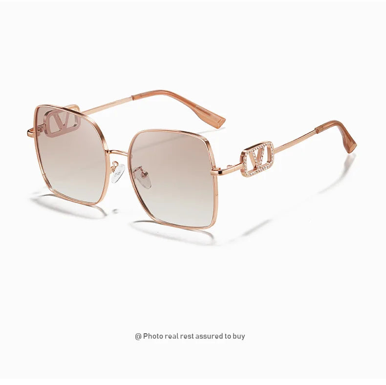 2026 New Women’s Vintage Metal Sunglasses – UV Protection Polarized High-Fashion Sunshade Eyewear, Stylish Gafas de Sol Mujer.
