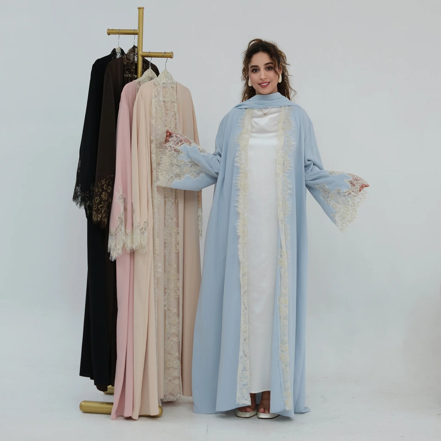 Luxury Floral Lace Abaya