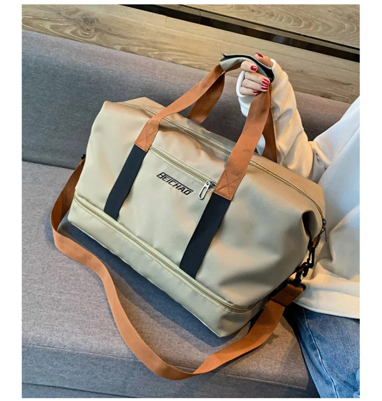 Travel Gym Duffle Bag – Portable Carry-On Weekender Shoulder & Crossbody Bag for Fitness, Sports and Short Trips