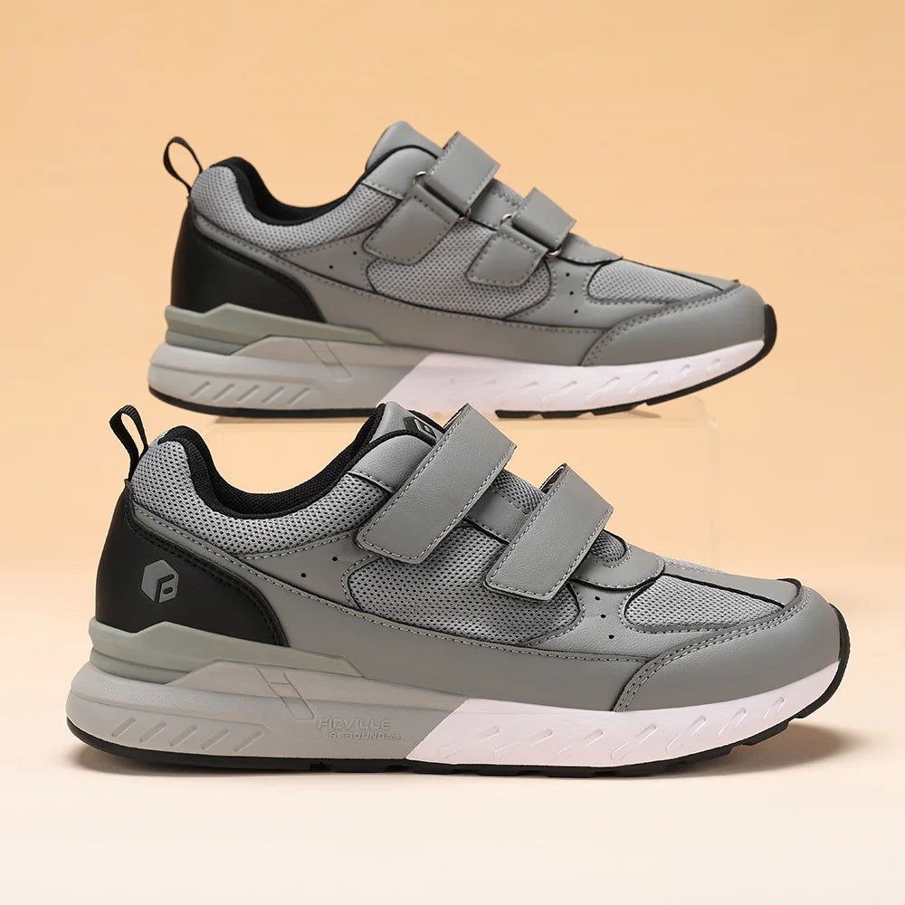 FitVille Wide Width Men'S Athletic Shoes Low-Top Non-Slip Lightweight Running Shoe For Swollen Feet with Arch Support