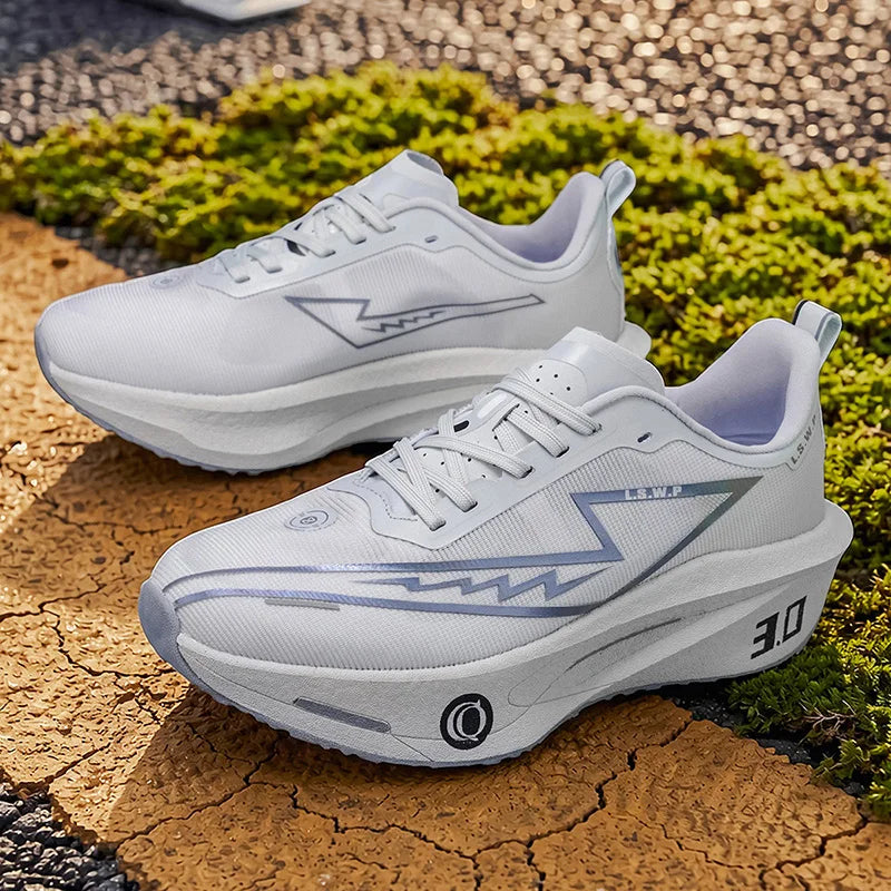 Men's Casual Sports Shoes, Soft-Soled Road Running Shoes, Lightweight, Breathable, Non-Slip, Wear-Resistant, Trendy and Versatile Daily Jogging Sneakers