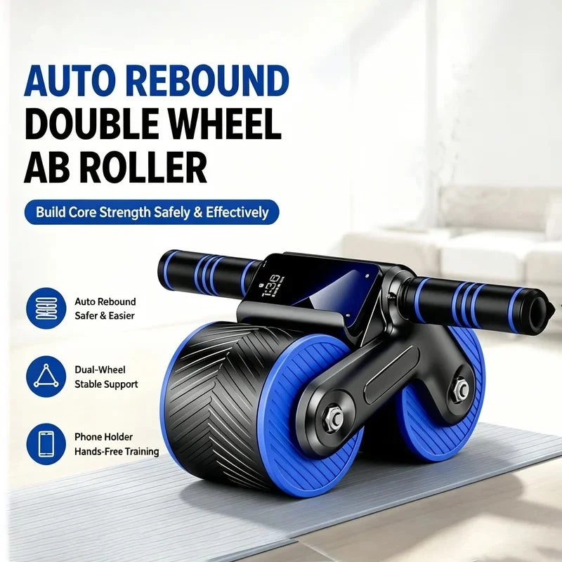 Auto-Rebound Double Wheel Ab Roller