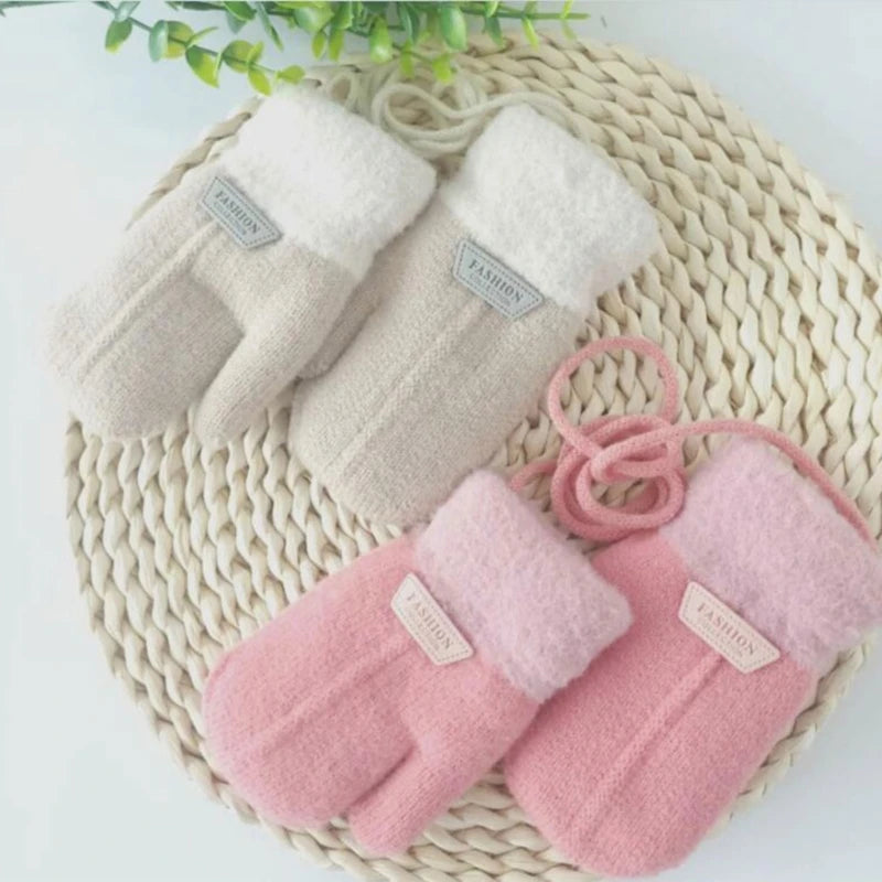 Universal Gloves Knitting Mittens Baby Mittens Toddler Thickened Winter Gloves Dropshipping