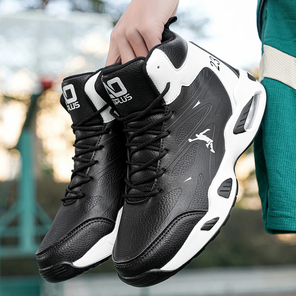 Fashion High-Top Basketball Shoes for Men Women Comfortable Leather Outdoor Training Athletic Sneakers Free Shipping