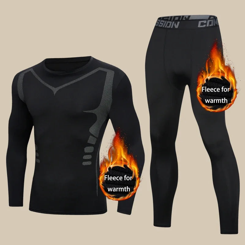 Men's Warm Stretch Thermal Underwear Set