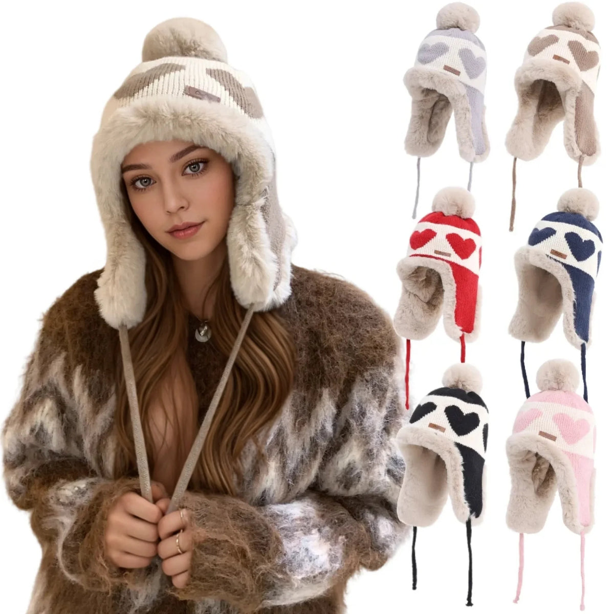 Women's Cute Pompom Winter Beanie