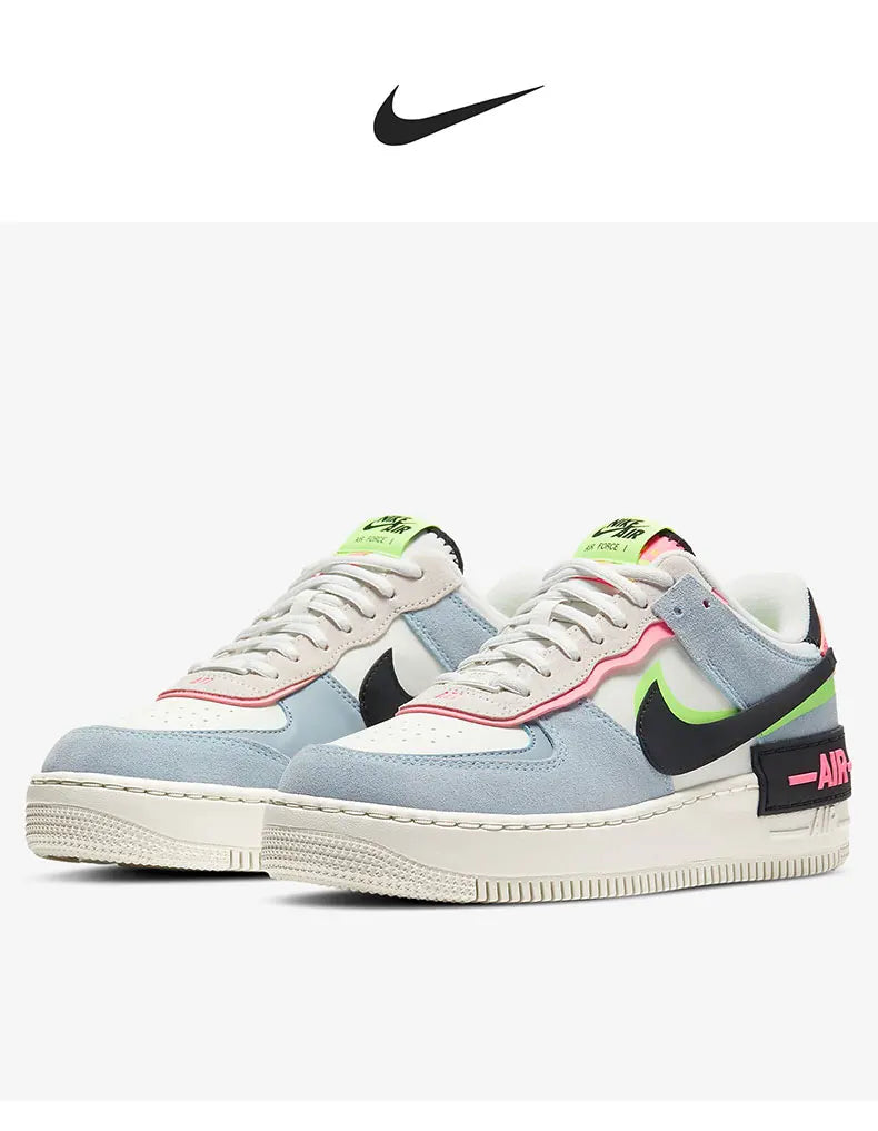 Nike Air Force 1 Shadow Pink & Blue Sneakers – CU8591-101