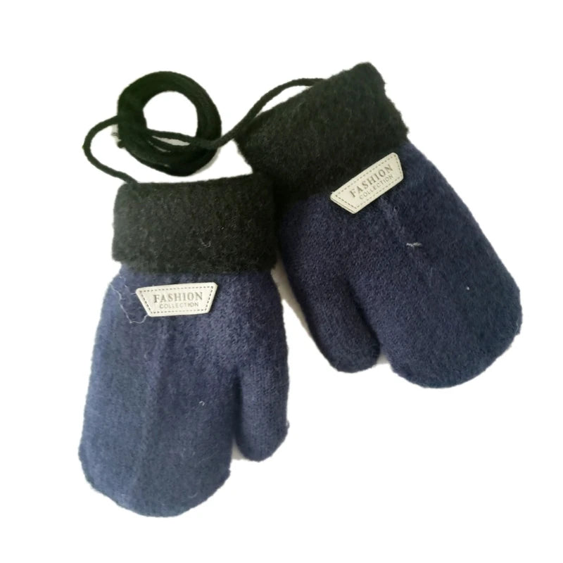 Universal Gloves Knitting Mittens Baby Mittens Toddler Thickened Winter Gloves Dropshipping