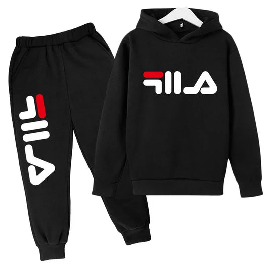 Kids 2-Piece Casual Sports Hoodie and Pants Tracksuit Set