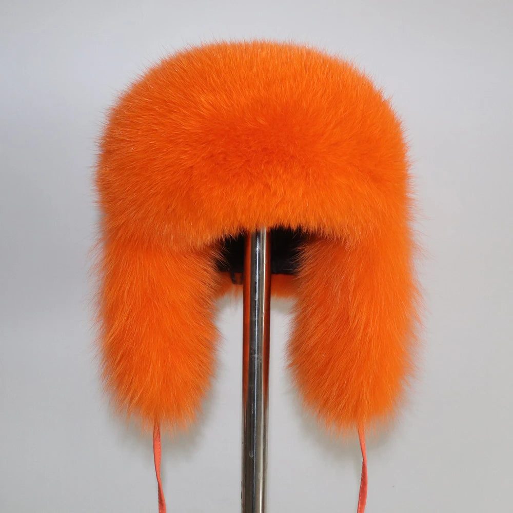 Women's Genuine Fox Fur Ushanka Hat