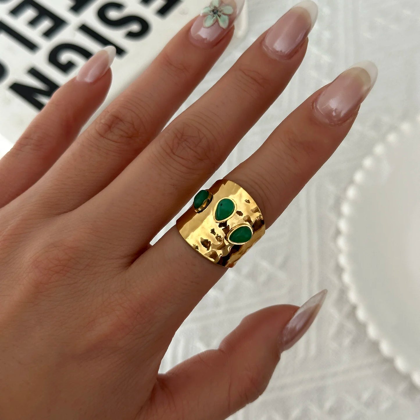 Women’s Stainless Steel Irregular Punk Statement Ring