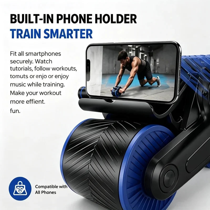 Auto-Rebound Double Wheel Ab Roller