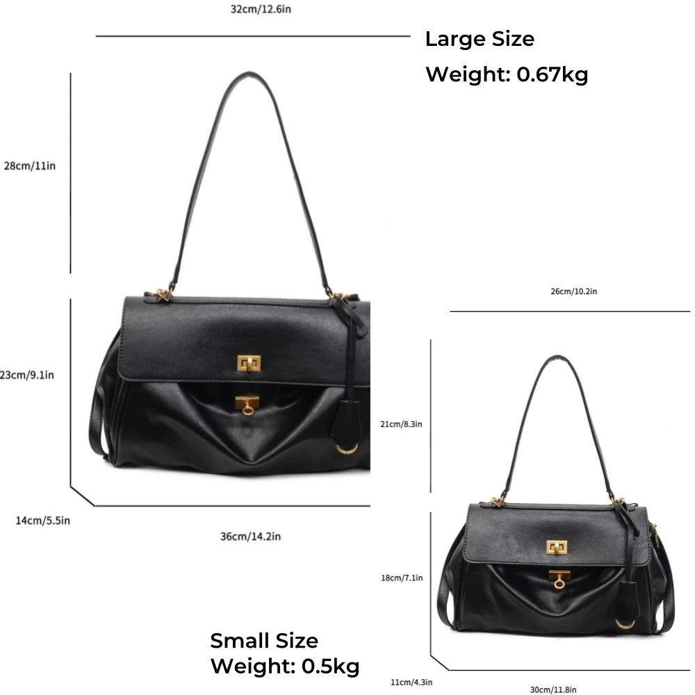 Women’s Vintage PU Flap Shoulder & Crossbody Bag