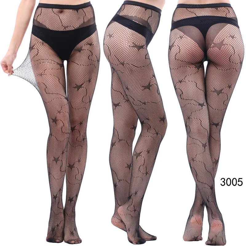 Women’s Sheer Geometric Pattern Tights