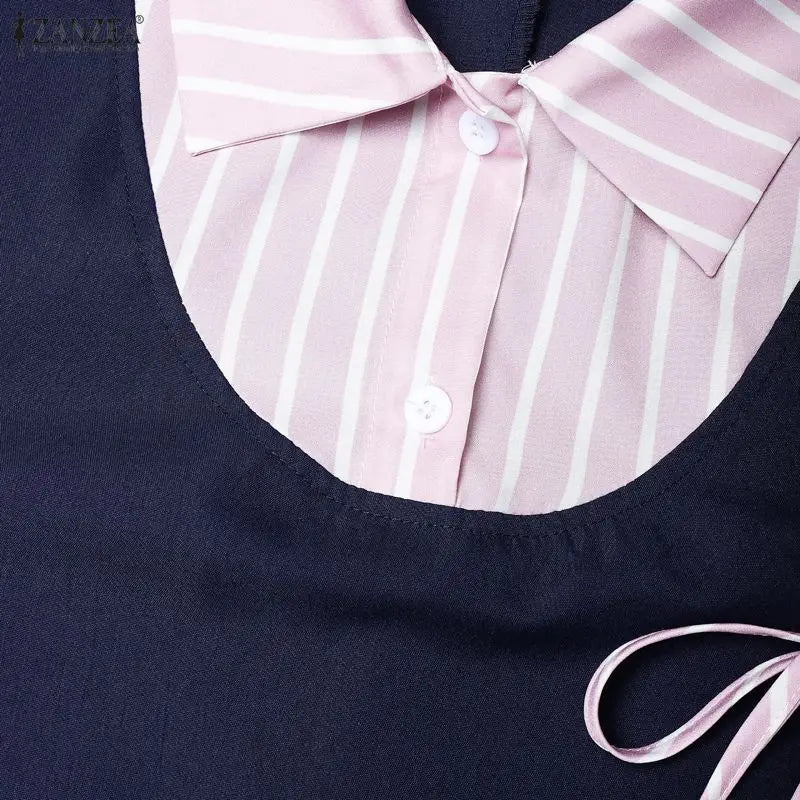 Elegant Striped Ramadan Maxi Dress
