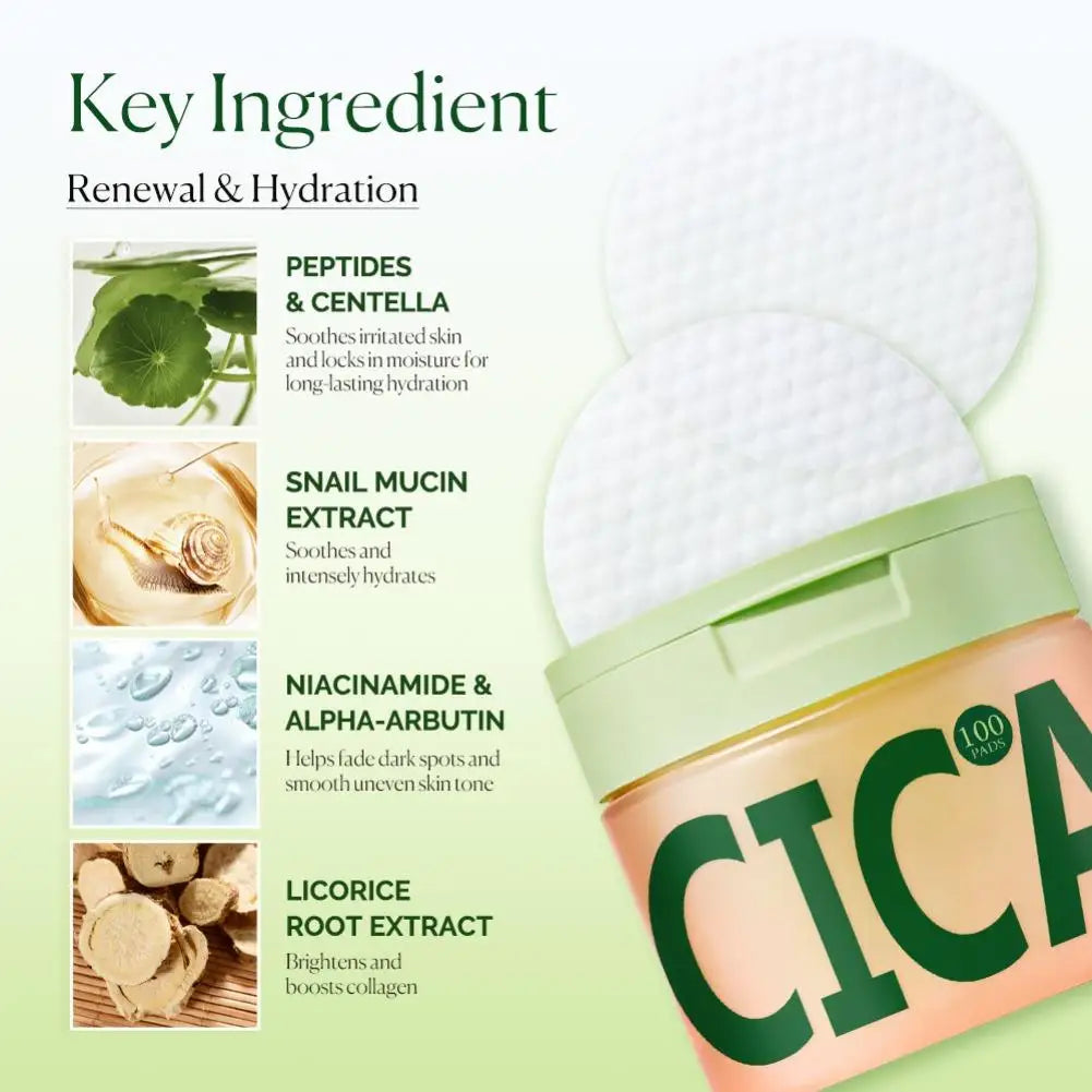 Premium NAD+ Anti-Aging Skincare Kit – Rejuvenating Cream & 100pcs Centella Asiatica Polishing Pads for All Skin Types
